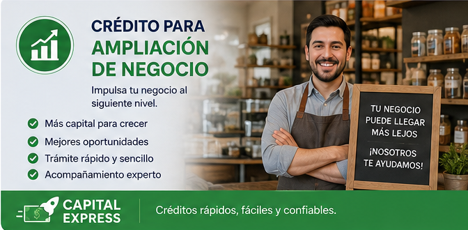 Crédito para ampliación de negocio